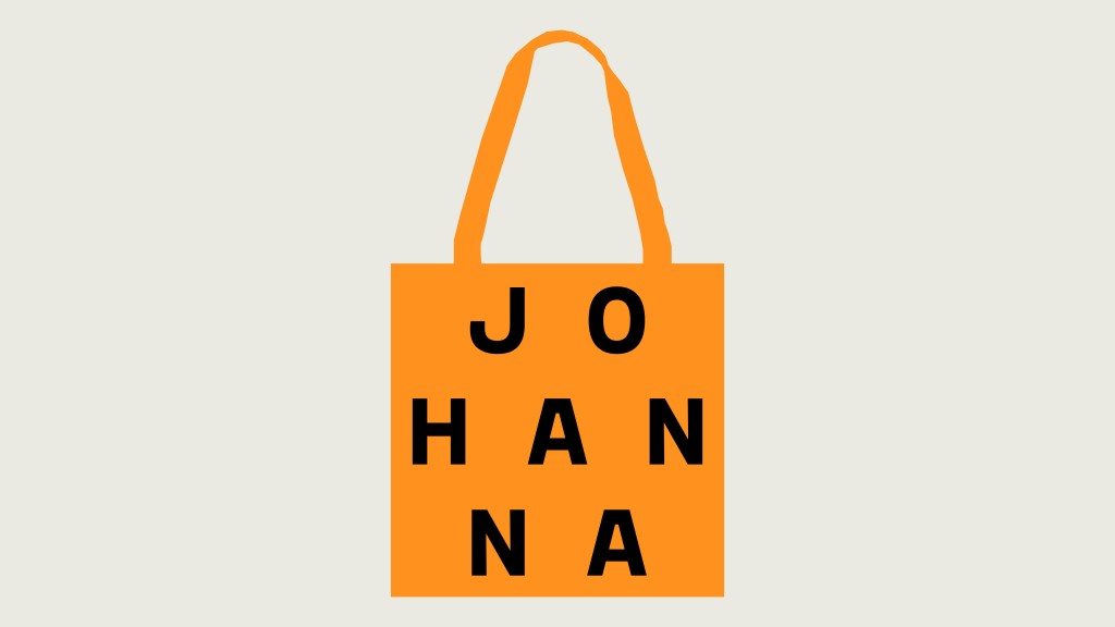 Johanna Kustannus orange tote bag