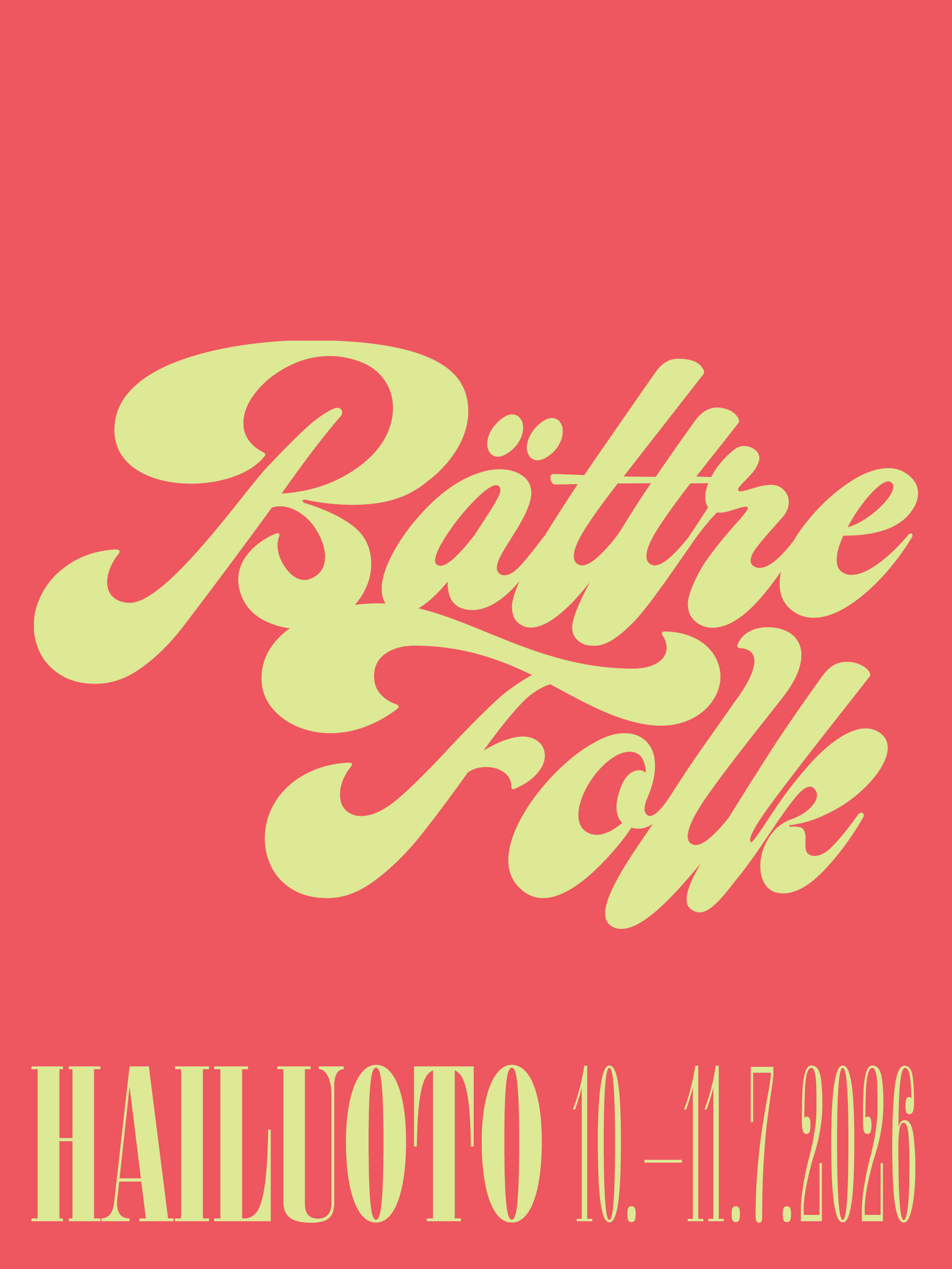 Bättre Folk 2026 - Visual identity by Tero Ahonen